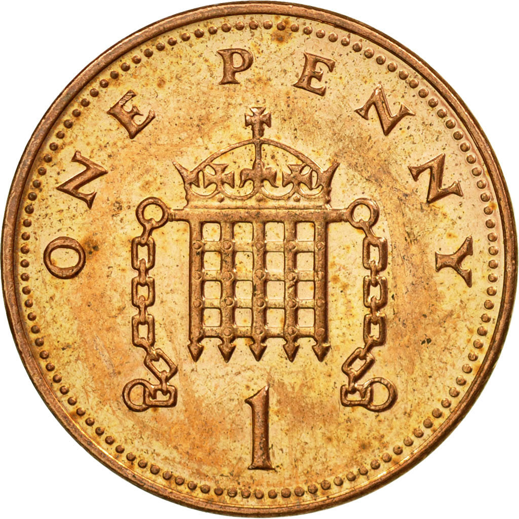 Coin, Great Britain, Elizabeth II, Penny, 2004, British Royal Mint, MS(60-62)