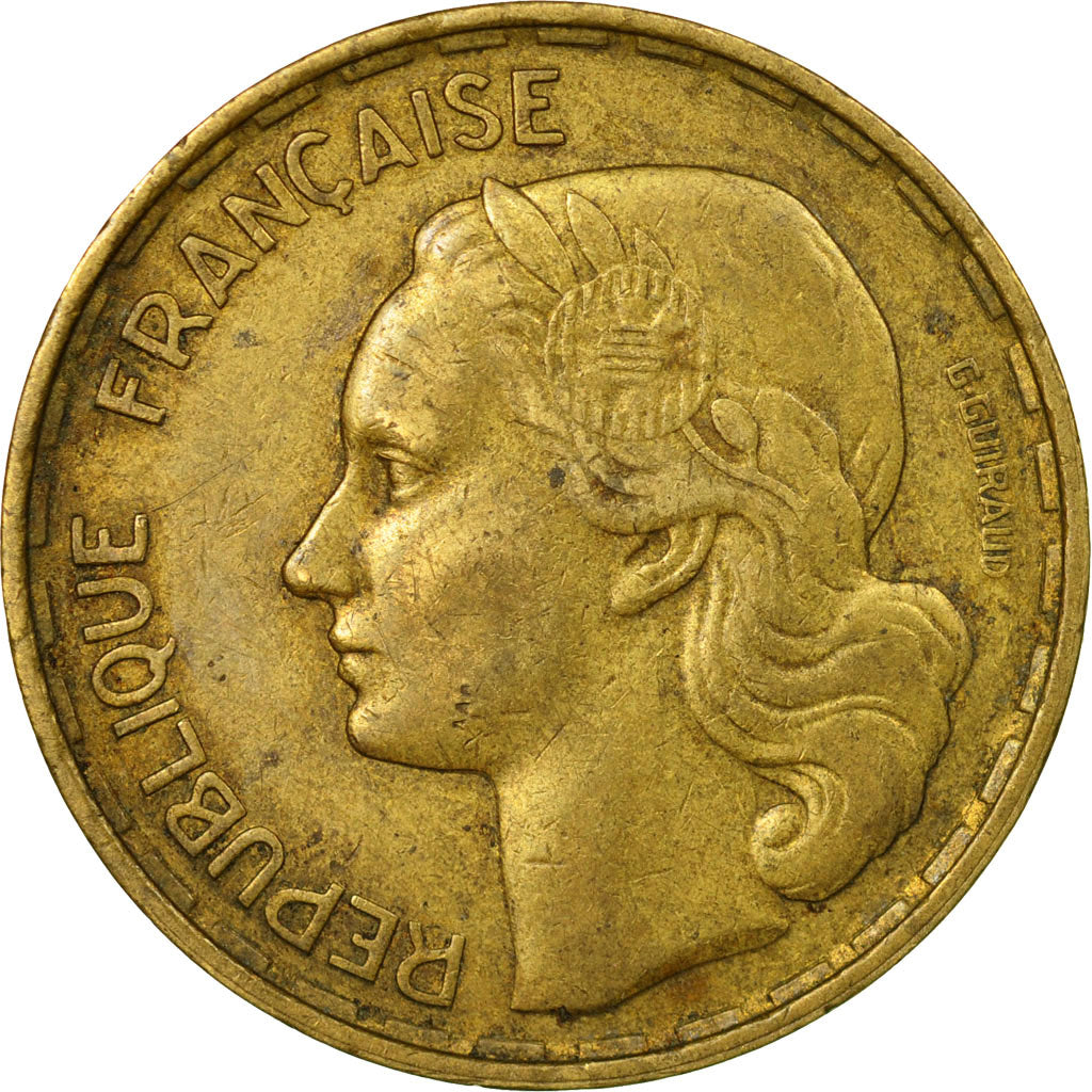 Munten, Frankrijk, Guiraud, 50 Francs, 1951, Paris, ZF+, Aluminum-Bronze
