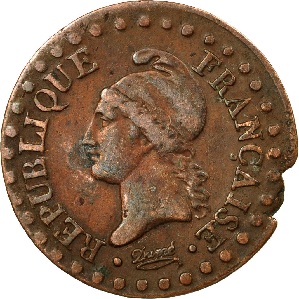 Coin, France, Dupré, Centime, AN 6, Paris, VF(30-35), Bronze, KM:646