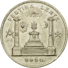 Francia, Token, Masonic, L'Union française, Ordre de Paris, 1950 (5950), SPL-