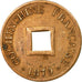 Moneda, COCHINCHINA FRANCESA, 2 Sapeque, 1879, Paris, MBC+, Bronce, KM:2