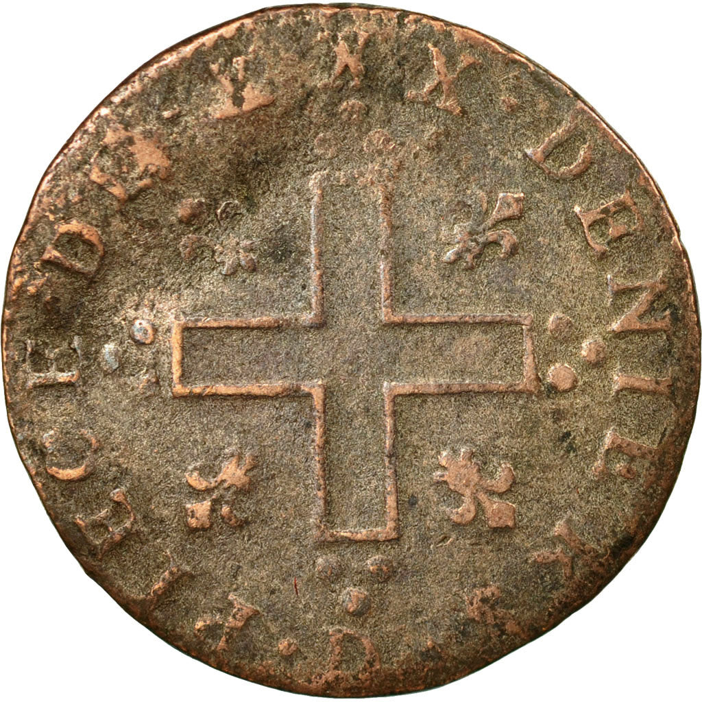 Munten, Frankrijk, Louis XIV, XXX Deniers aux 2 L couronnés, 30 Deniers, 1713