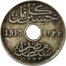Coin, Egypt, Hussein Kamil, 10 Milliemes, 1917, AU(50-53), Copper-nickel, KM:316