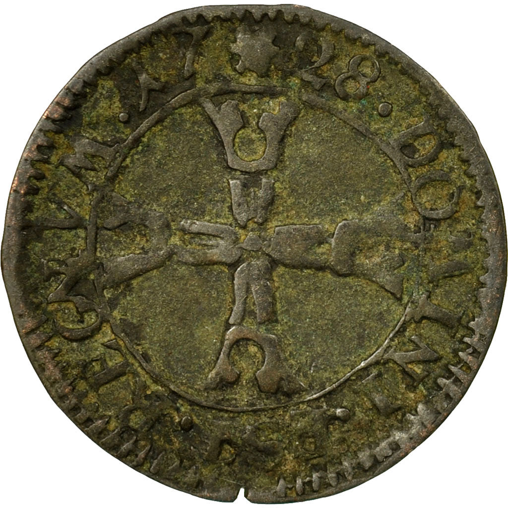 Coin, SWISS CANTONS, CHUR, Ulrich VII, Bluzger, 1728, Coire, VF(20-25), Billon
