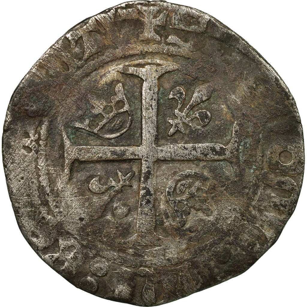 Coin, France, Charles VI, Blanc Guénar, Uncertain Mint, F(12-15), Billon
