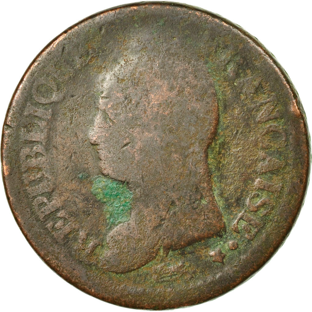 Coin, France, Dupré, Decime, AN 9, Geneva, VG(8-10), Bronze, KM:644.6