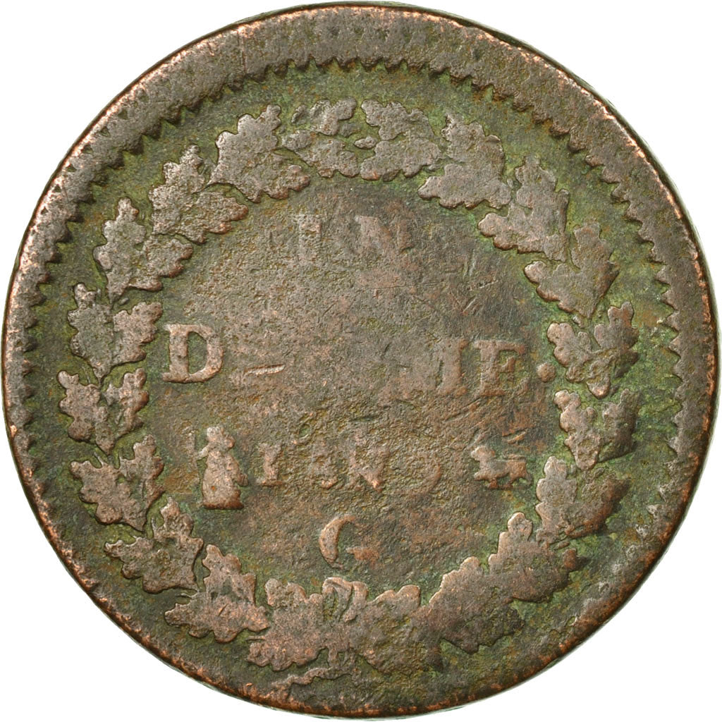 Coin, France, Dupré, Decime, AN 9, Geneva, VG(8-10), Bronze, KM:644.6