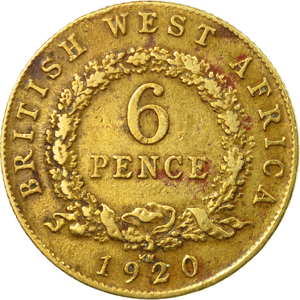 Coin, BRITISH WEST AFRICA, George V, 6 Pence, 1920, EF(40-45), Tin-Brass, KM:11b
