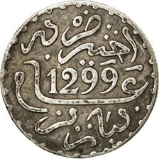 Coin, Morocco, Moulay al-Hasan I, Dirham, 1882 (1299), Paris, EF(40-45), Silver