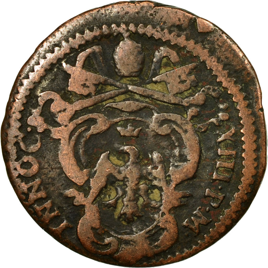 Moneta, STATI ITALIANI, Innocent XIII, Quattrino, MB, Rame