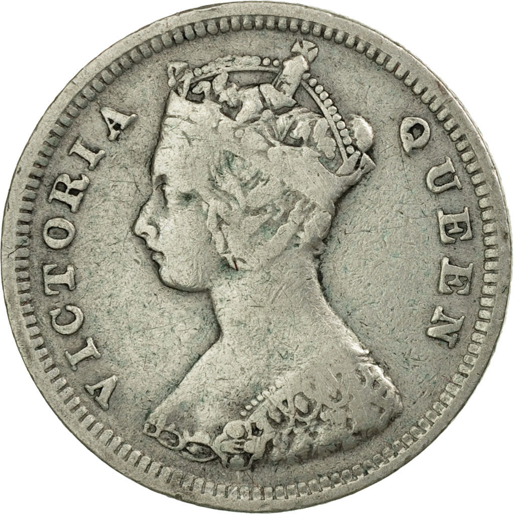 Coin, Hong Kong, Victoria, 10 Cents, 1894, EF(40-45), Silver, KM:6.3