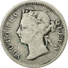 Coin, Hong Kong, Victoria, 5 Cents, 1884, VF(30-35), Silver, KM:5