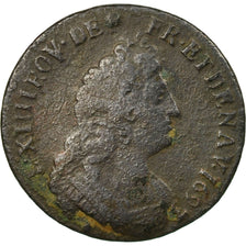 Coin, France, Louis XIV, Liard de France, 1693, Aix en Provence, VF(20-25)