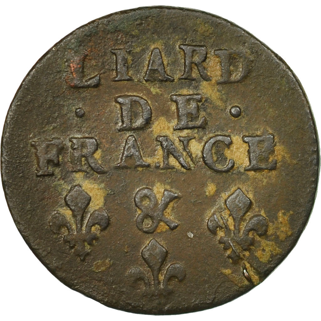 Coin, France, Louis XIV, Liard de France, 1693, Aix en Provence, VF(20-25)