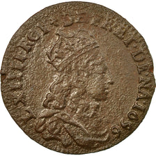 Coin, France, Louis XIV, Liard de France, 1656, Vimy, VF(30-35), Copper, C2G:62