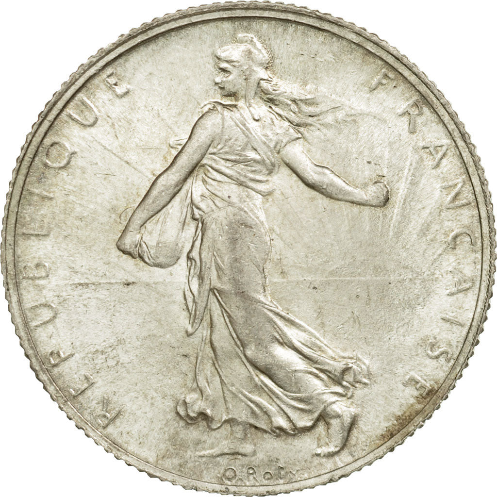 Coin, France, Semeuse, 2 Francs, 1916, Paris, MS(64), Silver, KM:845.1
