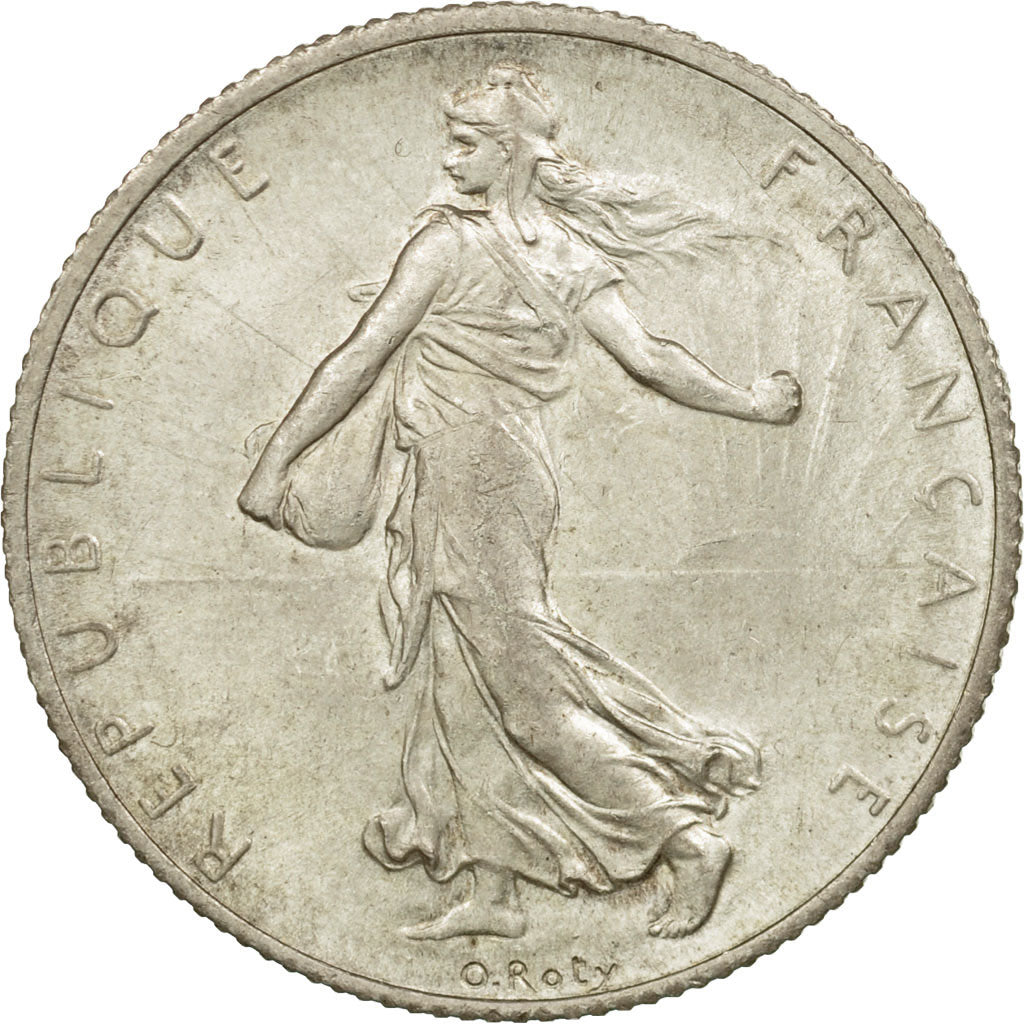 Coin, France, Semeuse, 2 Francs, 1917, Paris, MS(64), Silver, KM:845.1