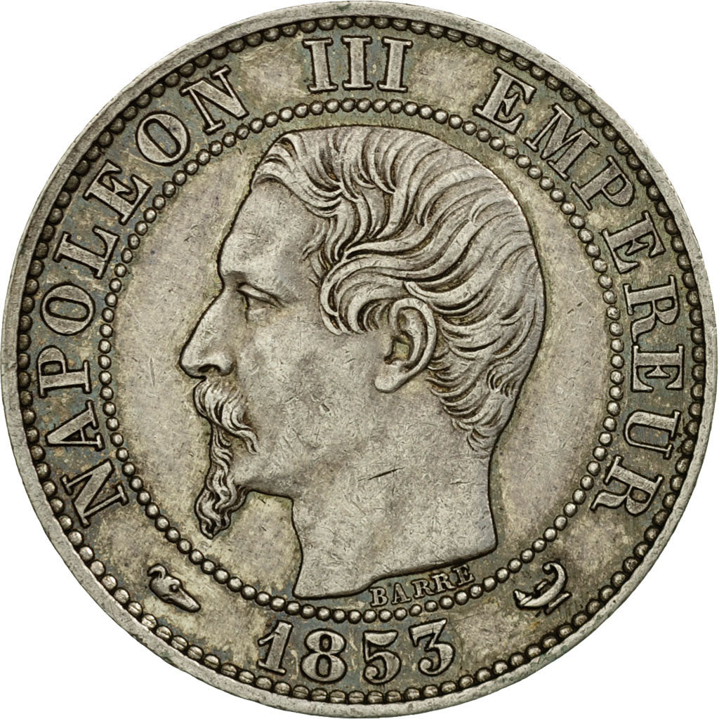 Coin, France, Napoleon III, Module de 5 Centimes, 1853, Lille, AU(55-58), Silver