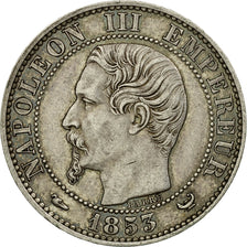 Coin, France, Napoleon III, Module de 5 Centimes, 1853, Lille, AU(55-58), Silver