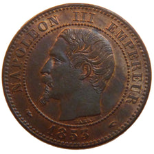 FRANCE, Napoléon III, 2 Centimes, 1853, Paris, MS(60-62), Bronze, Gadoury #103,