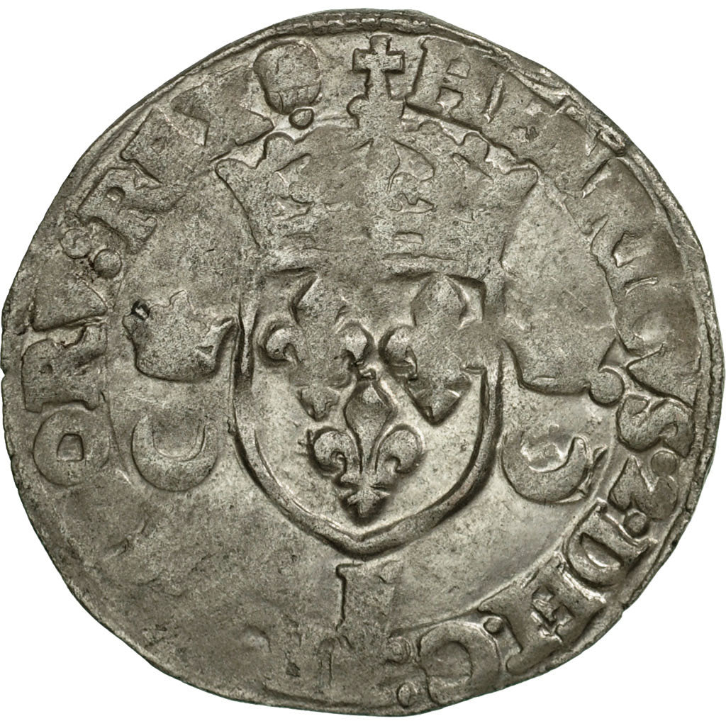 Moneda, Francia, Henri II, Douzain aux croissants, Uncertain date, Angers, BC+