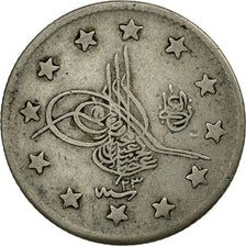 Coin, Turkey, Abdul Hamid II, 2 Kurush, 1897 (1293), Qustantiniyah, EF(40-45)