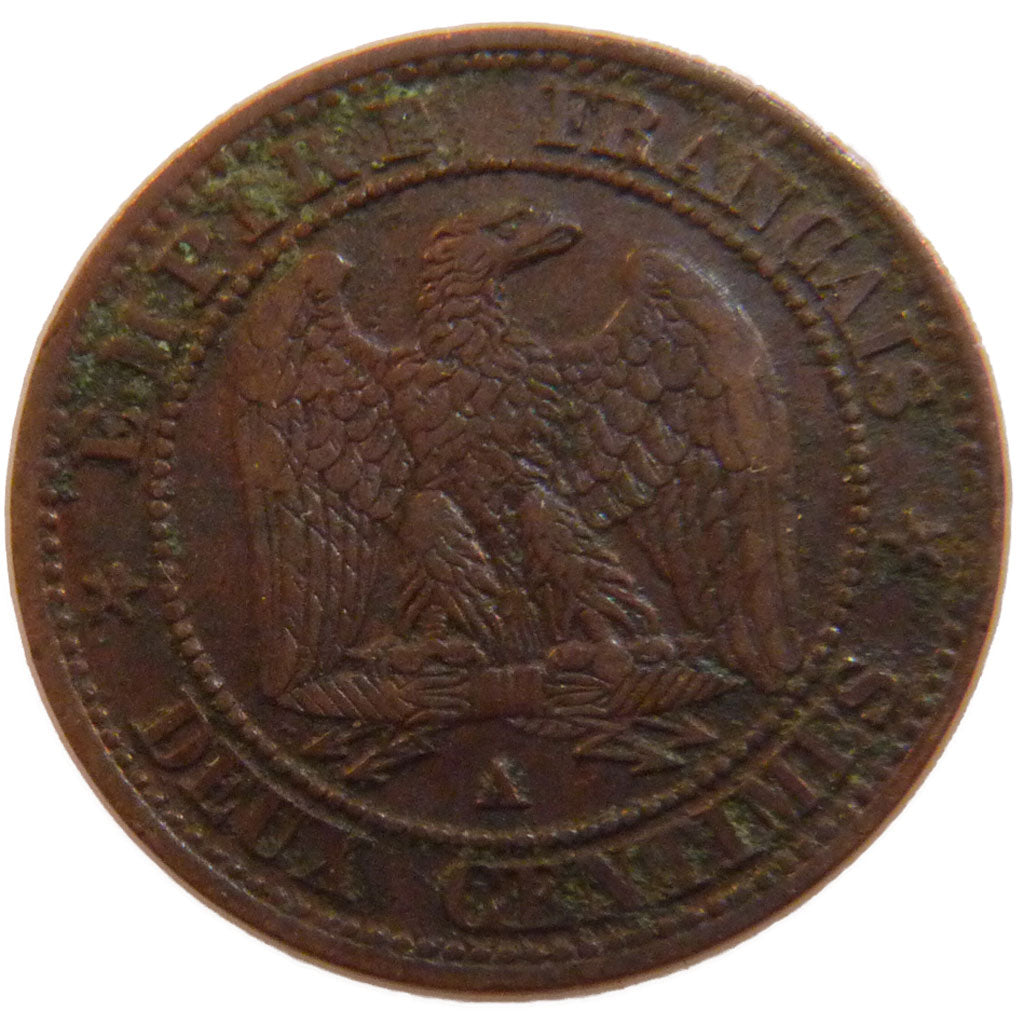 FRANCE, Napoléon III, 2 Centimes, 1853, Paris, KM #776.1, EF(40-45), Bronze, G..