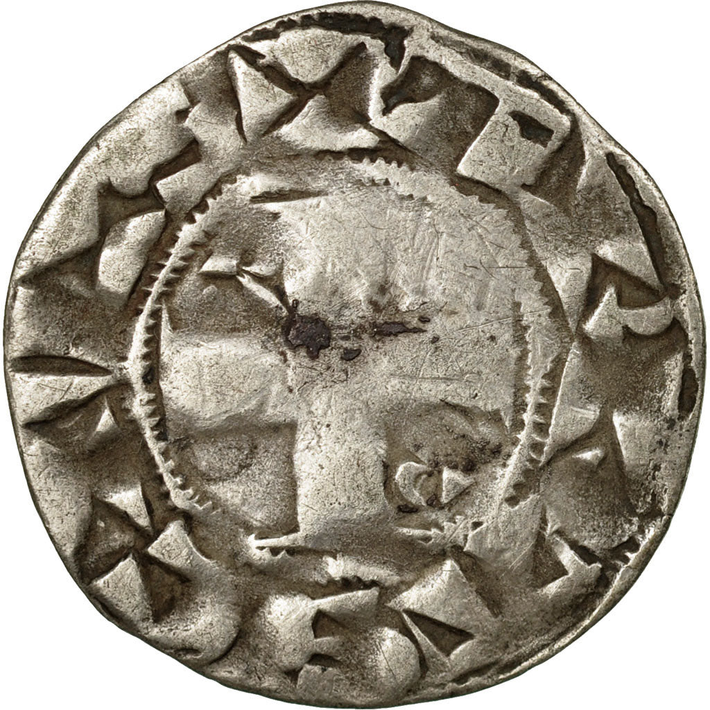 Coin, France, Philip II, Denier Parisis, Arras, VF(20-25), Silver, Duplessy:168
