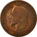 Monnaie, France, Napoleon III, 10 Centimes, 1862, Strasbourg, B+, Bronze