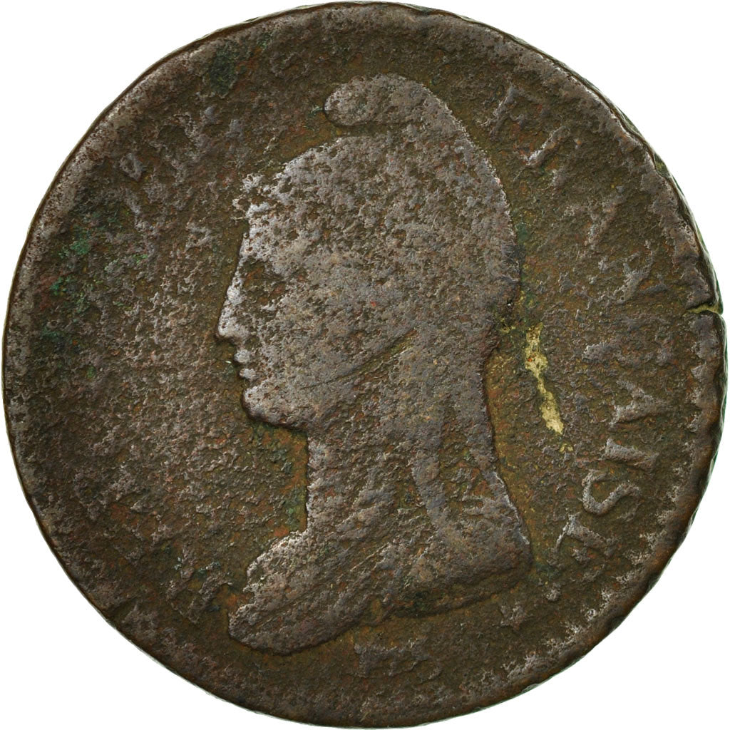 Coin, France, Dupré, 10 Centimes, AN 8, Metz, VG(8-10), Bronze, KM:644.2