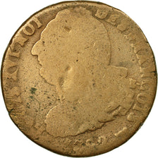 Moneta, Francia, Louis XVI, 2 Sols, 1792, Pau, B, Bronzo, Gadoury:25