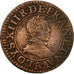 Coin, France, Louis XIII, Double Tournois, 1616, Paris, VF(30-35), Copper