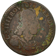 Coin, France, Louis XIV, Liard de France, 1656, Vimy, F(12-15), Copper, C2G:62