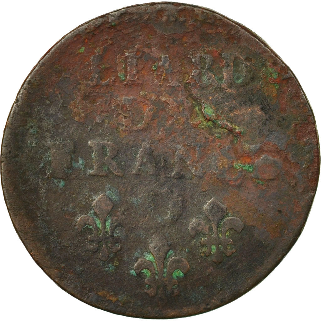 Coin, France, Louis XIV, Liard de France, 1656, Vimy, F(12-15), Copper, C2G:62