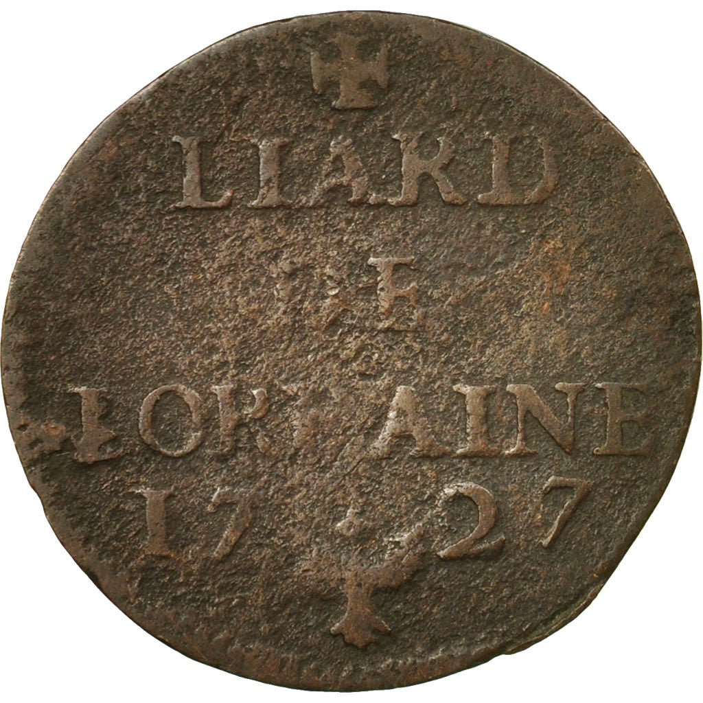 Munten, Frankrijk, LORRAINE, Leopold I, Liard, 1727, Nancy, FR, Koper