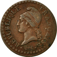 Moneta, Francia, Dupré, Centime, AN 6, Paris, MB+, Bronzo, KM:646, Gadoury:76