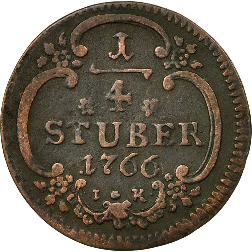 Coin, German States, COLOGNE, Maximilian Friedrich, 1/4 Stüber, 1766