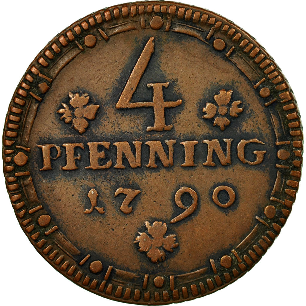 Coin, German States, MUNSTER, 4 Pfennig, 1790, VF(30-35), Copper, KM:446