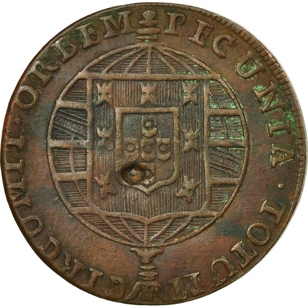 Monnaie, Brésil, 80 Reis, 1821, Bahia, TTB, Cuivre, KM:342.1