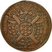 Moneta, Francia, Flanders, 20 Sols, 1708, Lille, MB+, Rame, Boudeau:2313