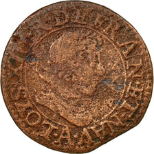Coin, France, Louis XIII, Double Tournois, 1626, Paris, F(12-15), Copper