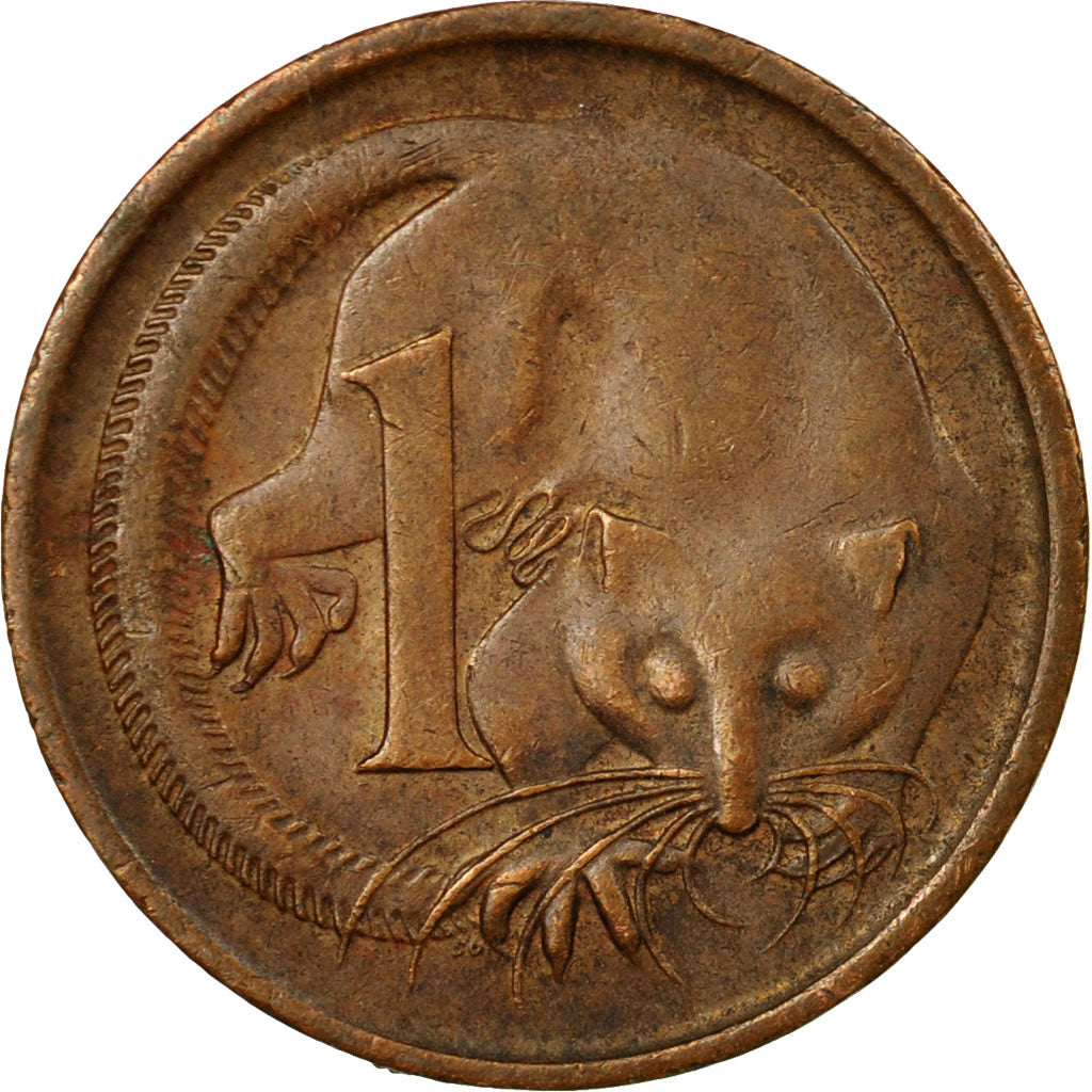 Moneda, Australia, Elizabeth II, Cent, 1974, MBC+, Bronce, KM:62