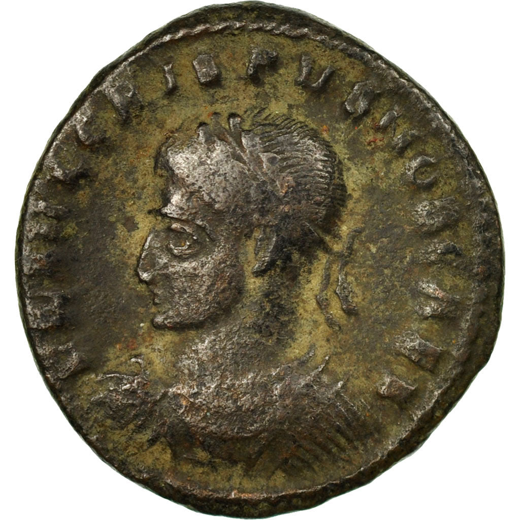 Moneta, Crispus, Follis, 324, Thessalonica, MB, Bronzo, RIC:125