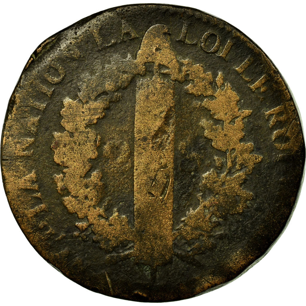 Munten, Frankrijk, Louis XVI, 2 sols françois, 2 Sols, 1792, Metz, ZG+, Bronze