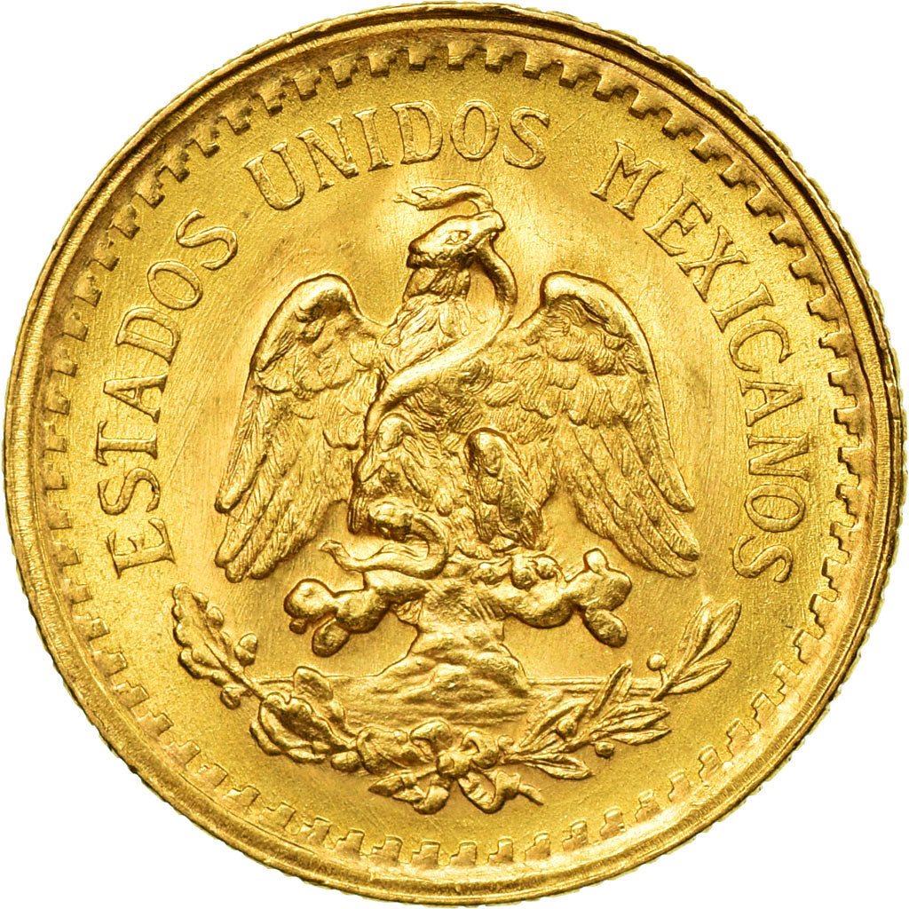 Coin, Mexico, 2-1/2 Pesos, 1945, Mexico City, MS(63), Gold, KM:463