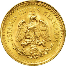 Coin, Mexico, 2-1/2 Pesos, 1945, Mexico City, MS(63), Gold, KM:463