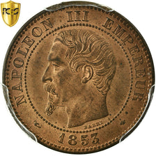 Coin, France, Napoleon III, Napoléon III, 2 Centimes, 1853, Marseille, PCGS
