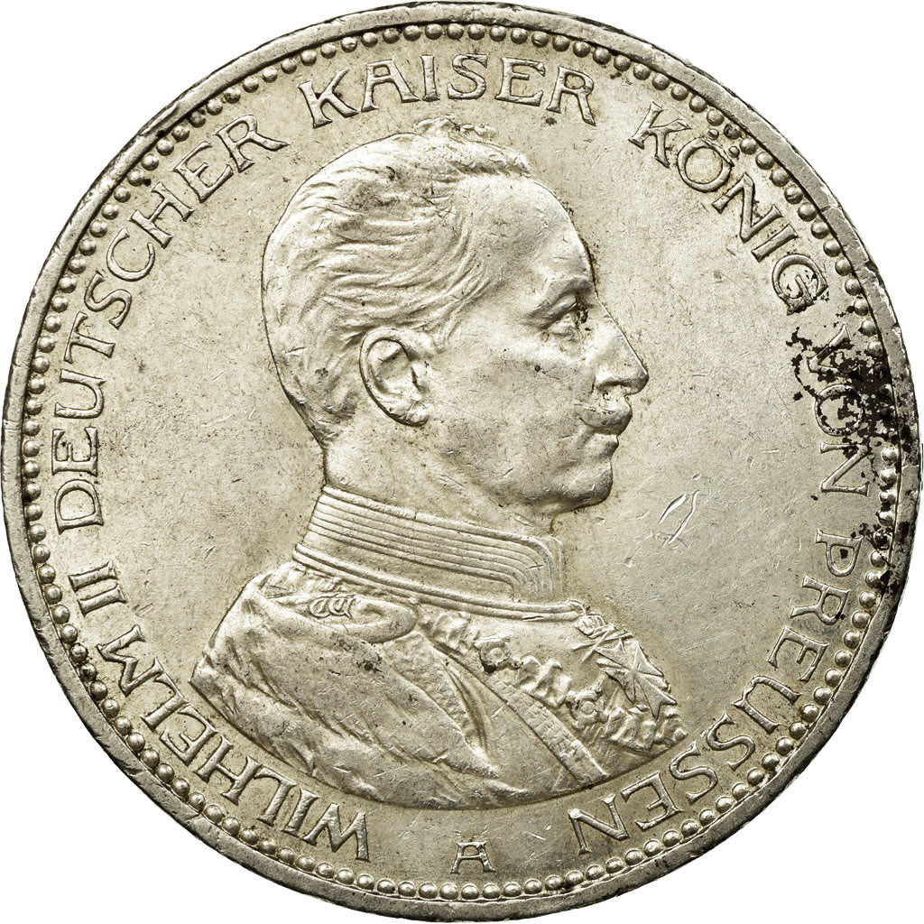 Coin, German States, PRUSSIA, Wilhelm II, 5 Mark, 1913, Berlin, AU(50-53)