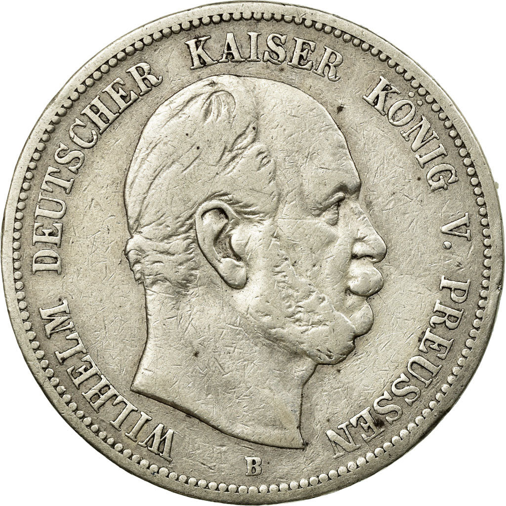 Coin, German States, PRUSSIA, Wilhelm I, 5 Mark, 1876, Hannover, VF(30-35)