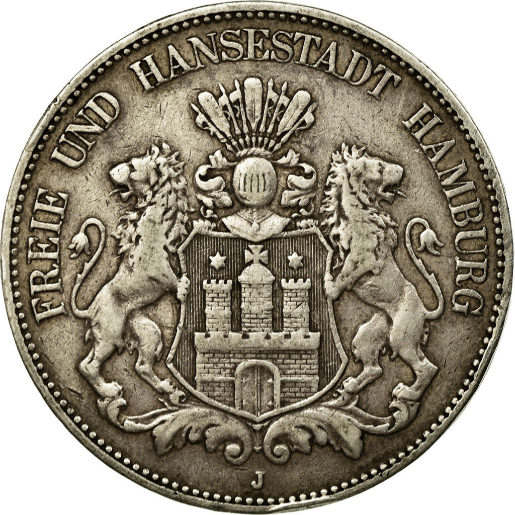 Coin, German States, HAMBURG, 5 Mark, 1903, Hamburg, EF(40-45), Silver, KM:610